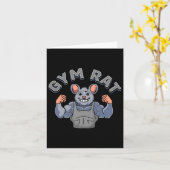 Gym Lover Bodybuilding Workout Funny Gym Rat Karte (Gelbe Blume)