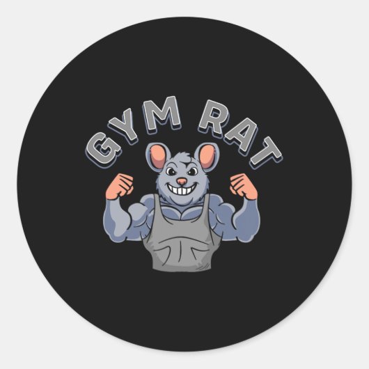 Gym Lover Bodybuilding Workout Funny Gym Rat Runder Aufkleber (Vorderseite)