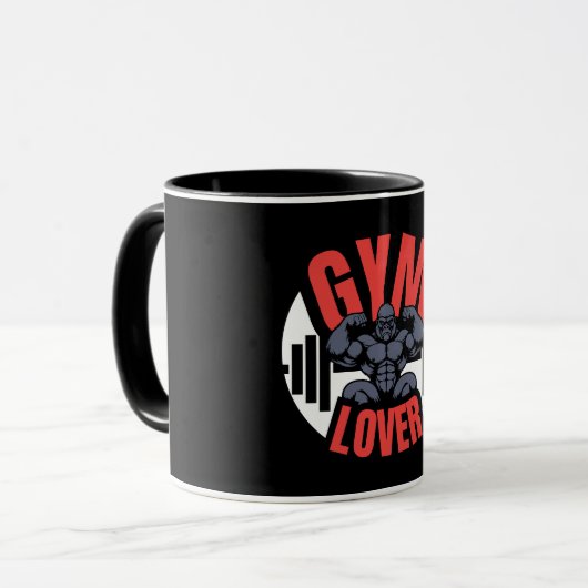 Gym Lover Gorilla Tasse (Vorderseite Links)