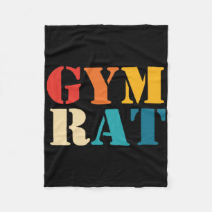 Gym Lover Workout Bodybuilding Retro Alphabet Gym Fleecedecke