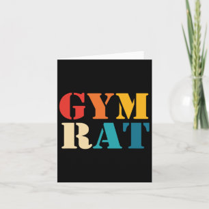 Gym Lover Workout Bodybuilding Retro Alphabet Gym Karte