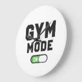 Gym Mode – Train Hard Stay Strong Große Wanduhr (Winkel)