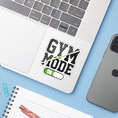 GYM-Modus bei Training GYM Workout Aufkleber (Laptop mit iPhone)