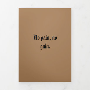 GYM Motivation Benutzerdefinierter Text Und Hellb Dreifach Gefaltete Urlaubskarte