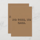 GYM-Motivation für maßgeschneiderten Text und hell Dankeskarte (Vorne/Hinten)