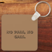 GYM-Motivation für maßgeschneiderten Text und hell Schlüsselanhänger (Rückseite)