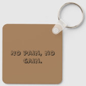 GYM-Motivation für maßgeschneiderten Text und hell Schlüsselanhänger (Rückseite)