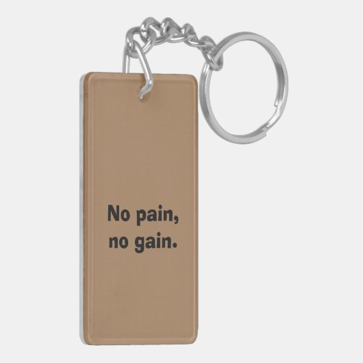 GYM-Motivation für maßgeschneiderten Text und hell Schlüsselanhänger (Rückseite links)