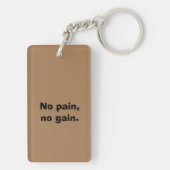 GYM-Motivation für maßgeschneiderten Text und hell Schlüsselanhänger (Rückseite)