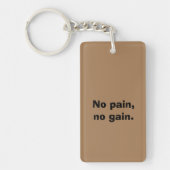 GYM-Motivation für maßgeschneiderten Text und hell Schlüsselanhänger (Vorderseite)