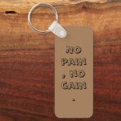 GYM-Motivation für maßgeschneiderten Text und hell Schlüsselanhänger (Vorderseite)
