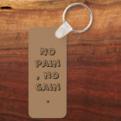 GYM-Motivation für maßgeschneiderten Text und hell Schlüsselanhänger (Rückseite)