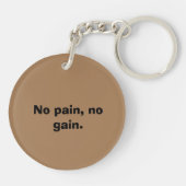 GYM-Motivation für maßgeschneiderten Text und hell Schlüsselanhänger (Rückseite)