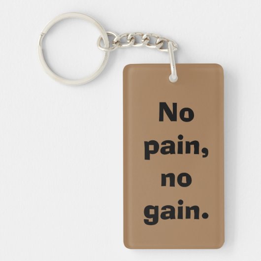 GYM-Motivation für maßgeschneiderten Text und hell Schlüsselanhänger (Vorderseite)