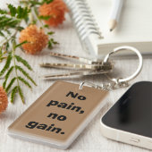 GYM-Motivation für maßgeschneiderten Text und hell Schlüsselanhänger (Vorderseite rechts)