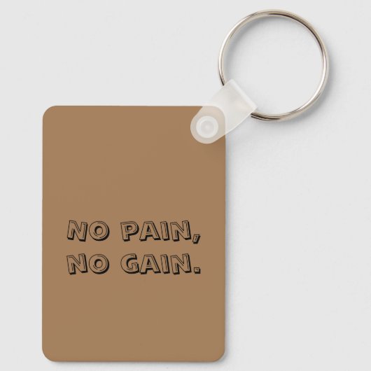 GYM-Motivation für maßgeschneiderten Text und hell Schlüsselanhänger (Rückseite)