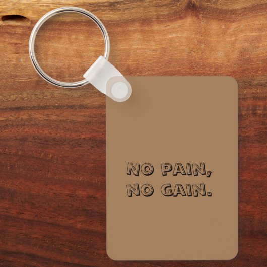 GYM-Motivation für maßgeschneiderten Text und hell Schlüsselanhänger (Vorderseite)
