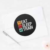 Gym Motivation Workout Fitness Sleep Bahn essen Runder Aufkleber (Umschlag)
