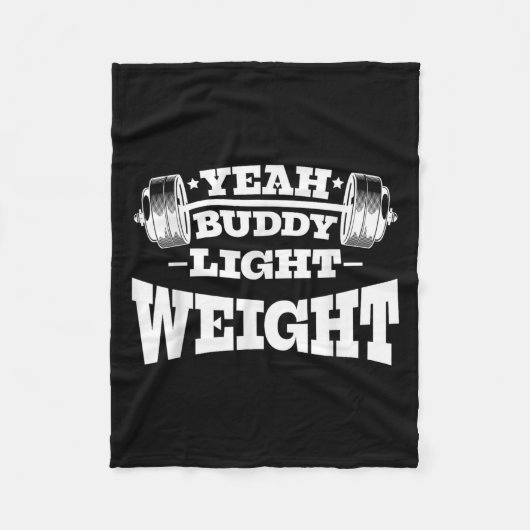 Gym Motivation Workout Yeah Buddy Light Weight Fleecedecke (Vorderseite)