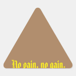 GYM-Motivationsziffern und hellbraun Dreieckiger Aufkleber