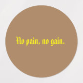 GYM-Motivationsziffern und hellbraun Etiketten (Design 1)