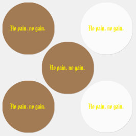 GYM-Motivationsziffern und hellbraun Etiketten