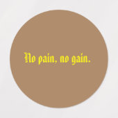 GYM-Motivationsziffern und hellbraun Etiketten (Design 1)