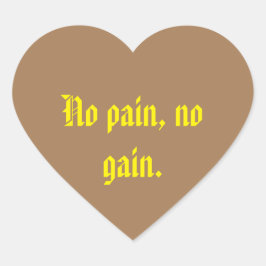 GYM-Motivationsziffern und hellbraun Herz-Aufkleber