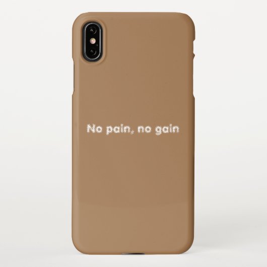 GYM-Motivationsziffern und hellbraun iPhone Hülle (Rückseite)