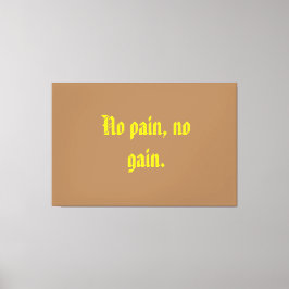 GYM-Motivationsziffern und hellbraun Leinwanddruck