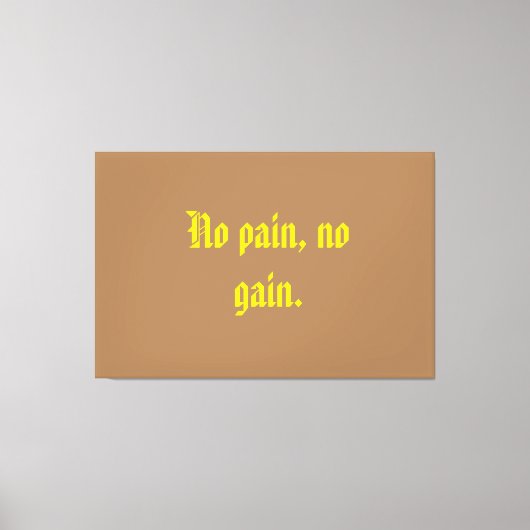 GYM-Motivationsziffern und hellbraun Leinwanddruck (Vorderseite)