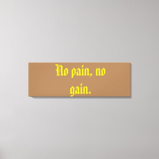 GYM-Motivationsziffern und hellbraun Leinwanddruck (Vorderseite)