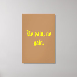 GYM-Motivationsziffern und hellbraun Leinwanddruck