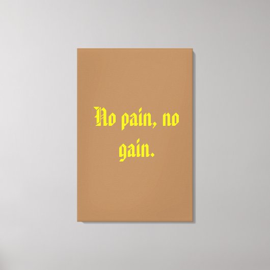 GYM-Motivationsziffern und hellbraun Leinwanddruck (Vorderseite)