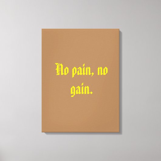 GYM-Motivationsziffern und hellbraun Leinwanddruck (Vorderseite)