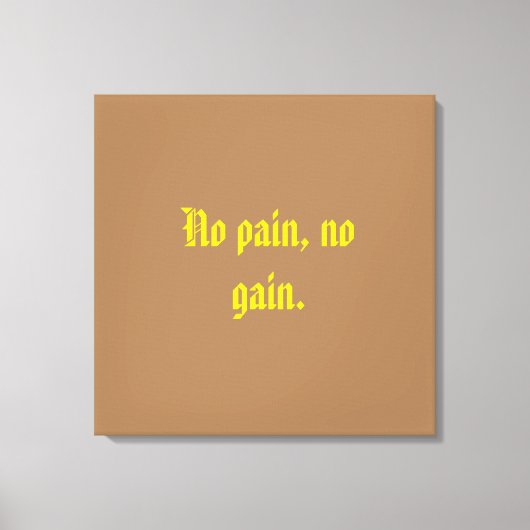 GYM-Motivationsziffern und hellbraun Leinwanddruck (Vorderseite)