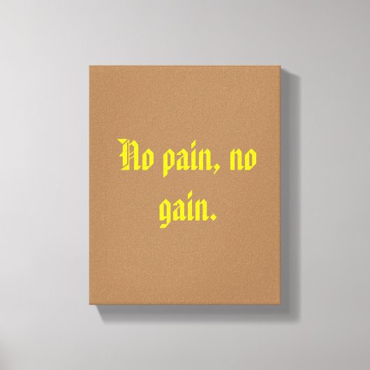 GYM-Motivationsziffern und hellbraun Leinwanddruck (Vorderseite)