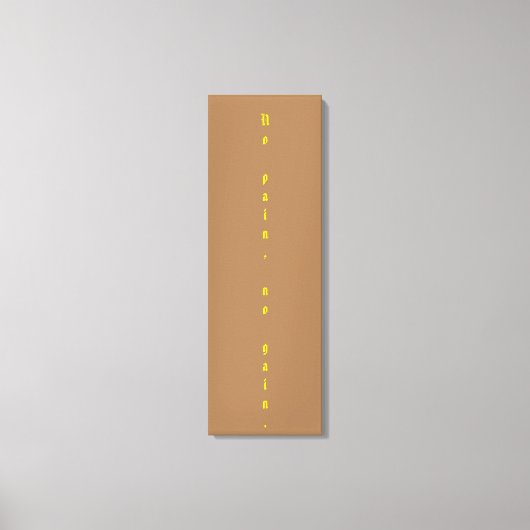 GYM-Motivationsziffern und hellbraun Leinwanddruck (Vorderseite)