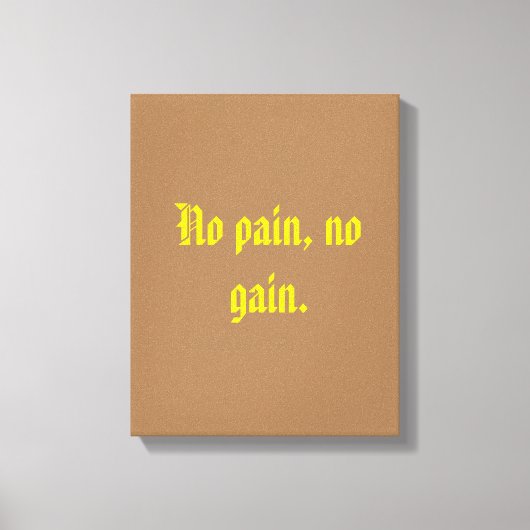 GYM-Motivationsziffern und hellbraun Leinwanddruck (Vorderseite)