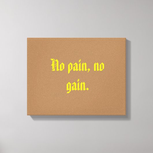 GYM-Motivationsziffern und hellbraun Leinwanddruck (Vorderseite)