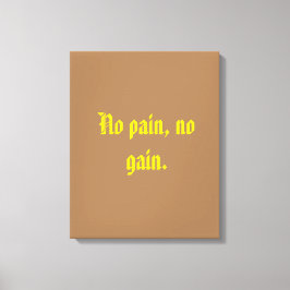 GYM-Motivationsziffern und hellbraun Leinwanddruck