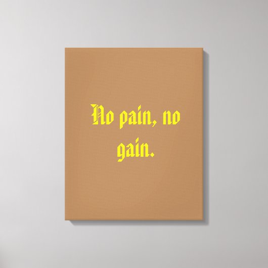 GYM-Motivationsziffern und hellbraun Leinwanddruck (Vorderseite)