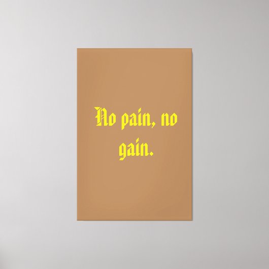 GYM-Motivationsziffern und hellbraun Leinwanddruck (Vorderseite)