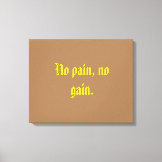 GYM-Motivationsziffern und hellbraun Leinwanddruck (Vorderseite)