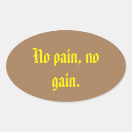 GYM-Motivationsziffern und hellbraun Ovaler Aufkleber