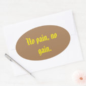 GYM-Motivationsziffern und hellbraun Ovaler Aufkleber (Umschlag)