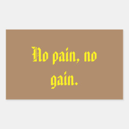 GYM-Motivationsziffern und hellbraun Rechteckiger Aufkleber