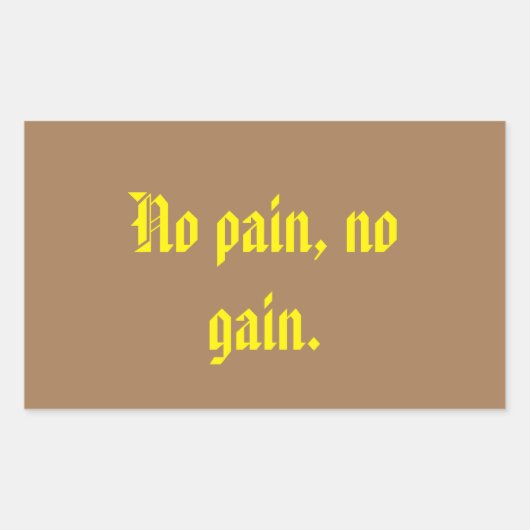 GYM-Motivationsziffern und hellbraun Rechteckiger Aufkleber (Vorderseite)