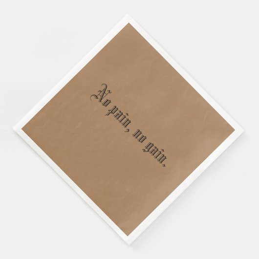 GYM-Motivationsziffern und hellbraun Serviette (Ecke)