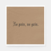 GYM-Motivationsziffern und hellbraun Serviette (Vorderseite)